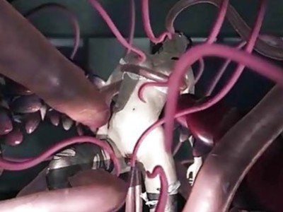 3D Tentacles Destroying a Teen Pussy!