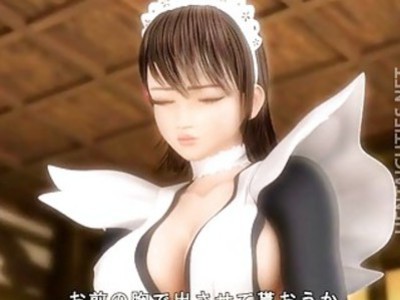 Busty 3D anime maid squirt milk